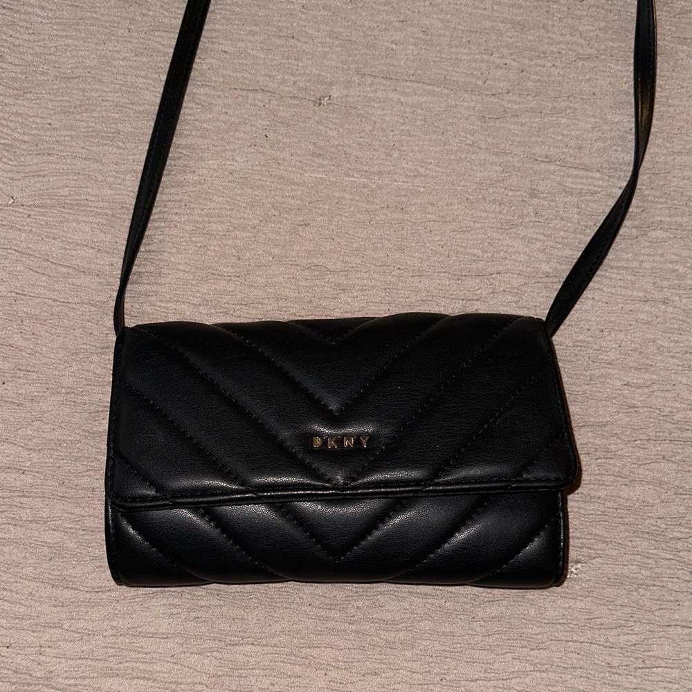 DKNY Black Quilted Crossbody Bag
